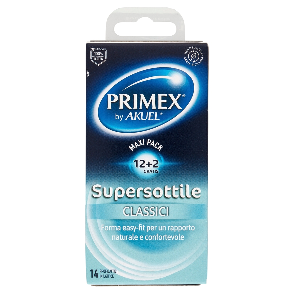 Primex Supersottile Classici  Profilattici in Lattice 14 pz